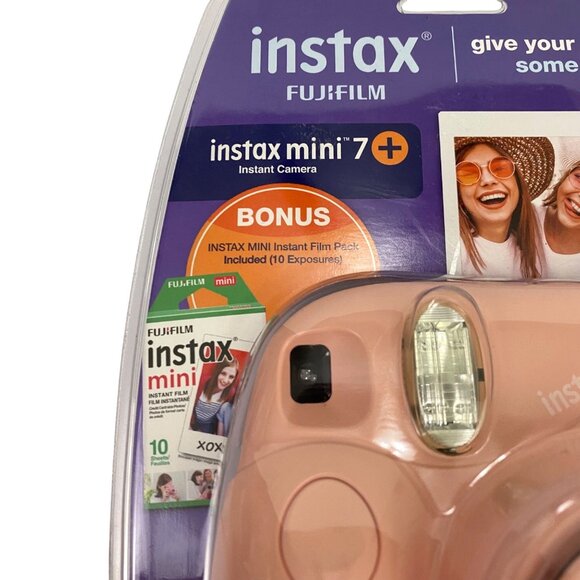 Fujifilm Instax Mini 7 + Instant Camera Light Pink New Damaged Package - Picture 3 of 9